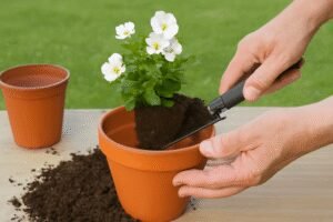 Saksıya çiçek nasıl dikilir?